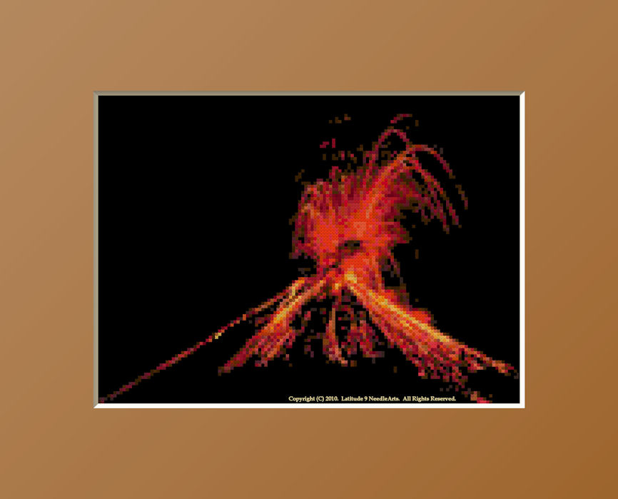 Arenal Erupts at Night Pattern (L9-012)